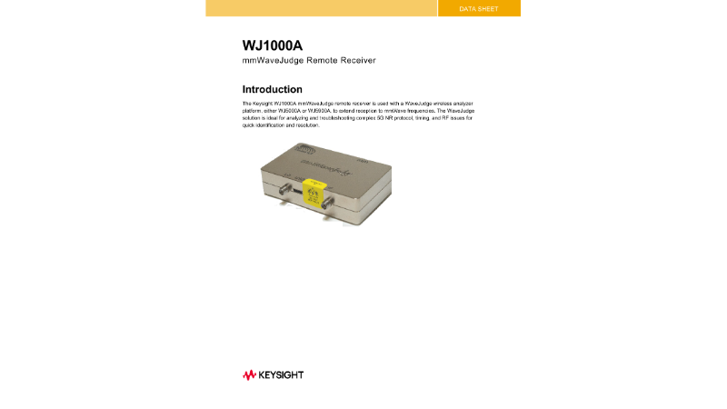 WJ1000A mmWaveJudge Remote Receiver Data Sheet